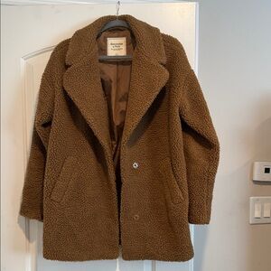 Abercrombie & Fitch Warm Brown Sherpa Coat